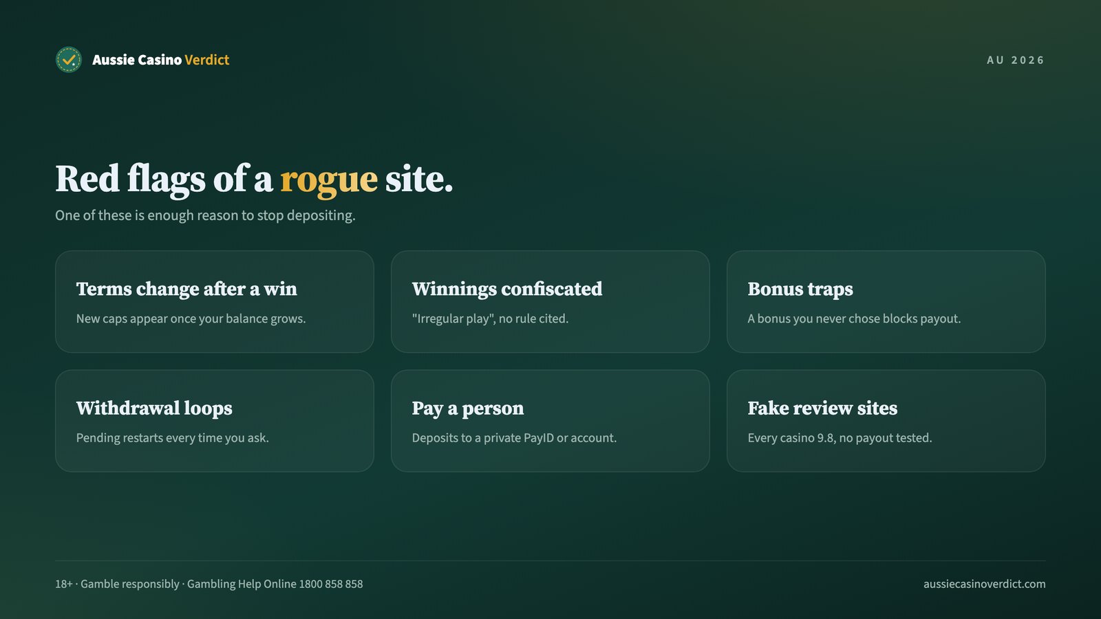 Red flags that a casino site is not a safe online casino